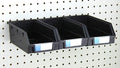 Pegboard Bins – 3 Pack Black Extra Large by RightArrange