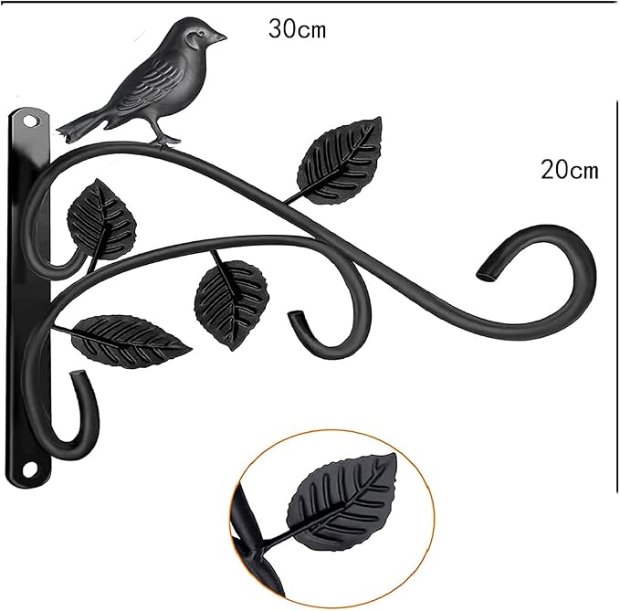 SLL 2Pack Hanging Plants Bracket, 12 Inch Steel Plant Hooks - Image 2