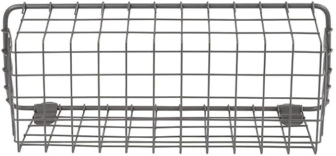 Spectrum Small Wire Wall Basket Industrial Gray Rustic Wall Bin, Vintage Wire - Image 5