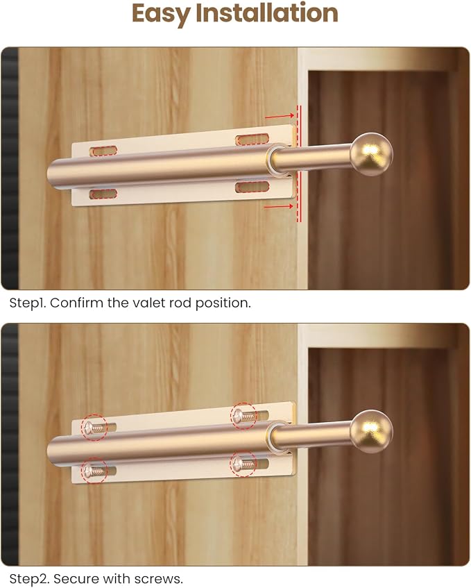 Valet Rod for Closet Pull Out, Retractable Slide Out Valet Rod Closet - Image 7