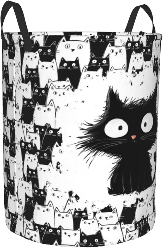 Cat Laundry Basket Storage Bin Foldable Laundry Hamper Clothes Storage Bucket - Image 2