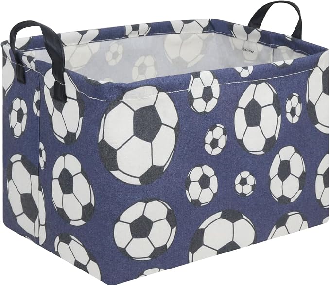 FXOLCSHE Rectangular Easter Soccer Basket, Kid's toy storage box, Collapsible by FXOCSHE