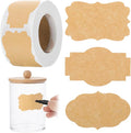 500PCS 1.3" X 2.36" Natural Kraftpaper Label Stickers, Self Adhesive Blank by Unknown