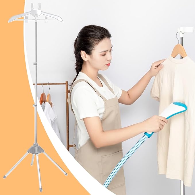 Adjustable Garment Steamer Stand, Foldable Clothes Hanger Holder, Ironing - Image 9
