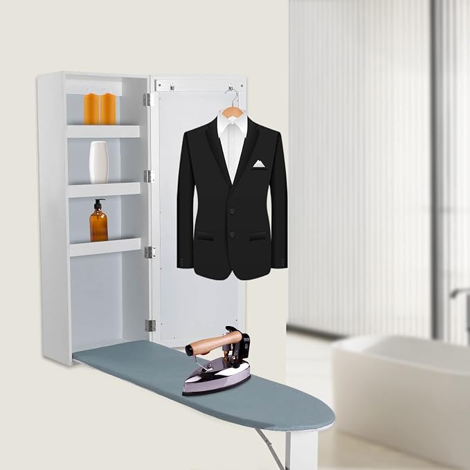 Foldable Ironing Board Cabinet Wall Mounted Storage Cabinet - Image 3