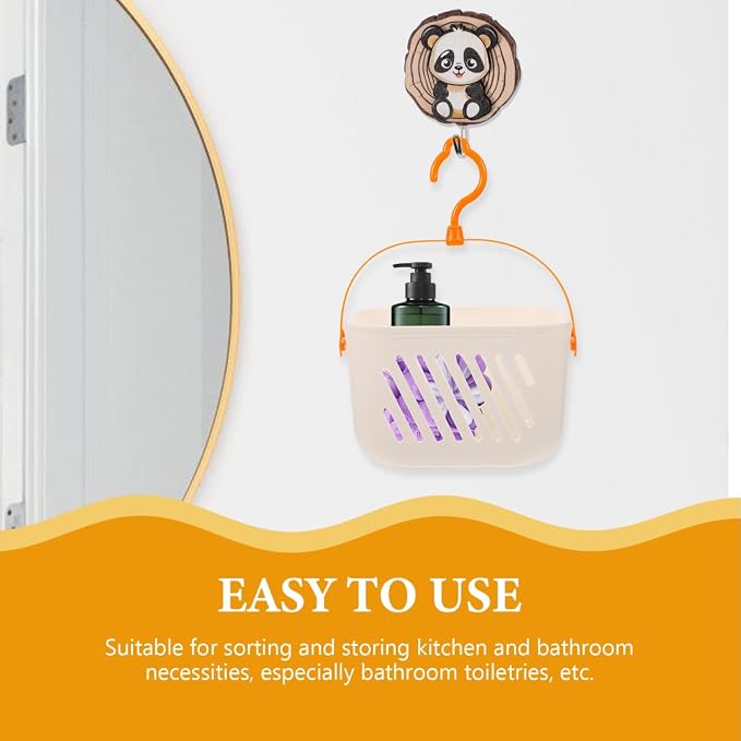 Angoily Small Shower Caddy, Plastic Hanging Basket - Image 6