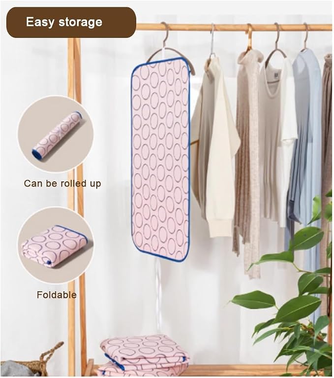 Handheld Garment Steamer Press Pad, Hanging Over Door Ironing Mat, - Image 4
