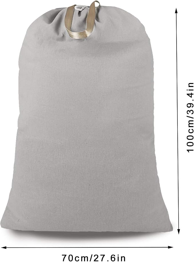 Heavy Duty Laundry Bag with Drawstring and Handle, Extra Large Travel Dirty - Image 2