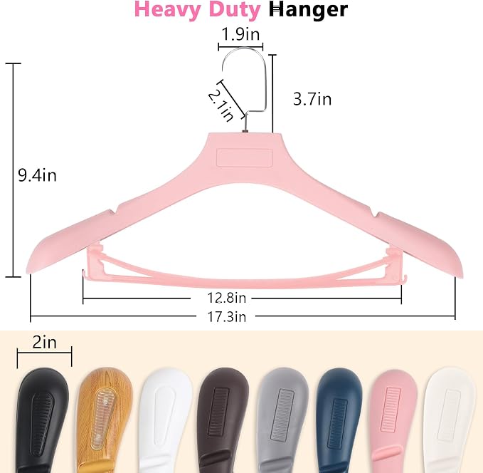 DEDU Suit Hangers for Men 10 Pack, Plastic - Image 2