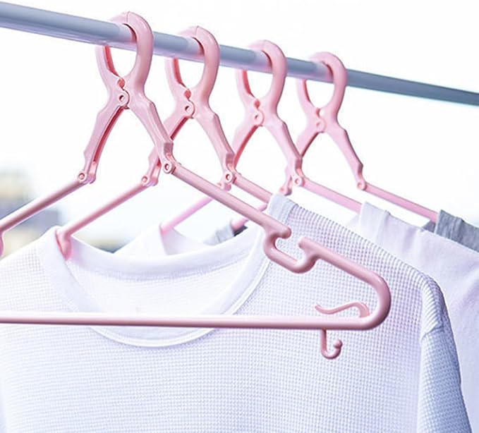 Housoutil Windproof Plastic Clothes Hangers Set of 5, Thick Multipurpose Coat - Image 6