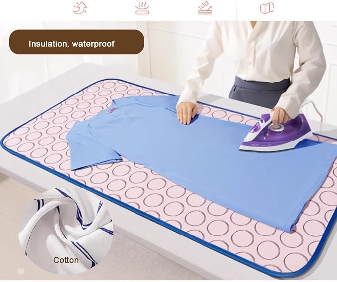 Handheld Garment Steamer Press Pad, Hanging Over Door Ironing Mat, - Image 3