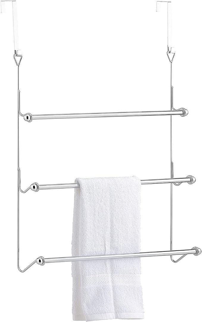 MyGift 3 Tier Over The Door Towel Rack - Image 7
