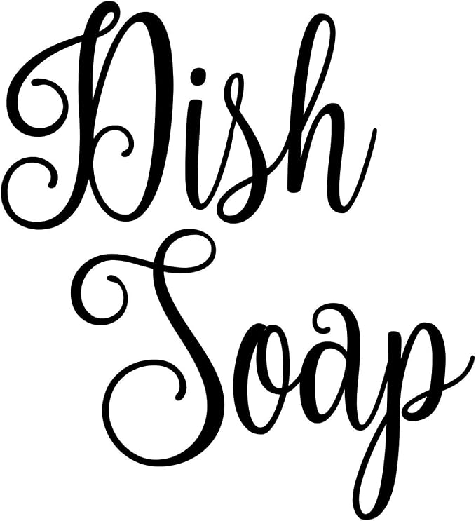 Dish Soap 4w x 4.5h Label | Kitchen Pantry Organization | Die Cut Vinyl Decal | by MinglewoodTrading
