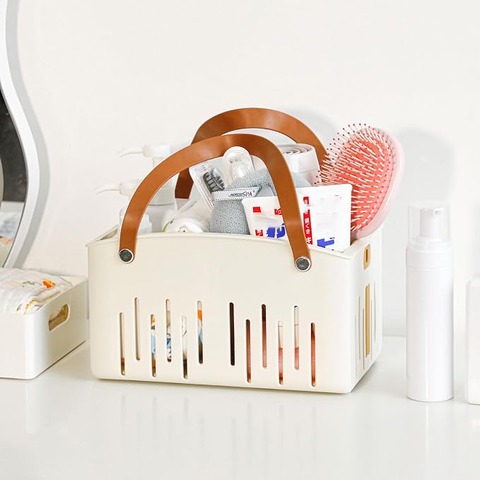 Portable Shower Caddy Basket for Bathroom, Plastic Foldable Storage Organizer - Image 9