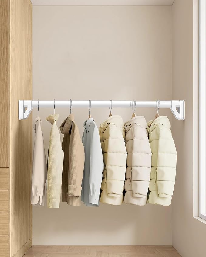Closet Rod Bathroom No Drill Expandable Tension Closet Rod - Image 8