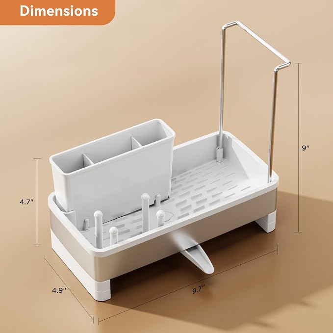 Sponge Holder for Kitchen Sink, Rustproof Stainless Steel Sink Caddy - Image 6