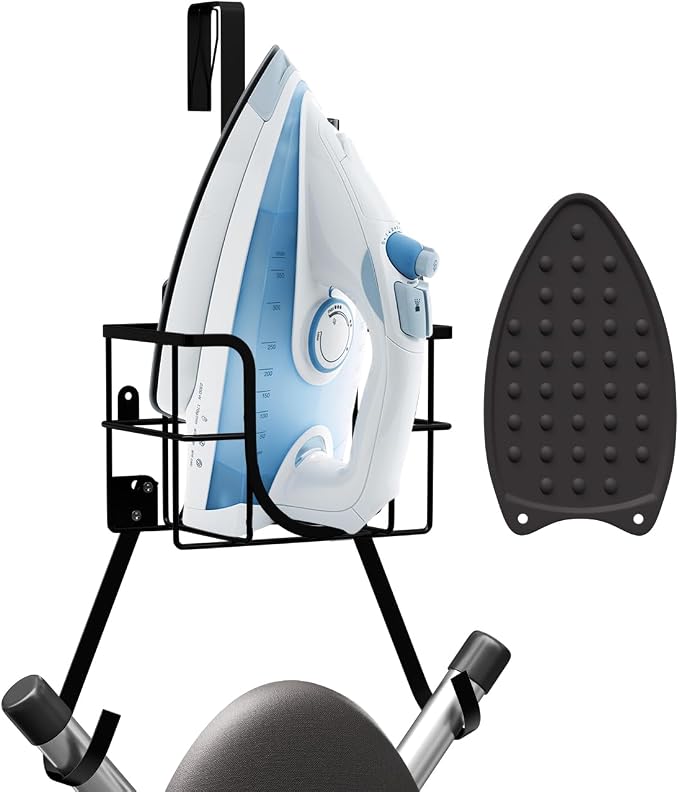 Hearth & Harbor Ironing Board Holder Wall Mount & Over The Door Hanger by HearthHarbor
