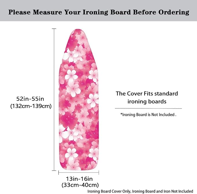 Cherry Blossom Ironing Board Cover, Soft Stain Resistant Ironing Board Protrctor - Image 5