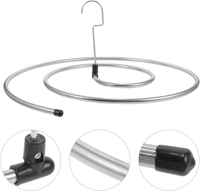 Thickened Stainless Steel Spiral Laundry Drying Hanger Set 2pcs, Windproof Bed - Image 3
