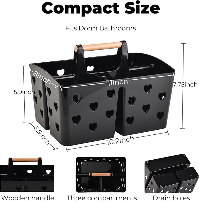 Black Portable Shower Caddy - Image 2