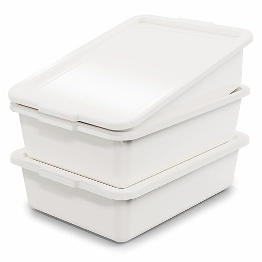 White 13 L Commercial Bus Tubs/Tote Box by WYT