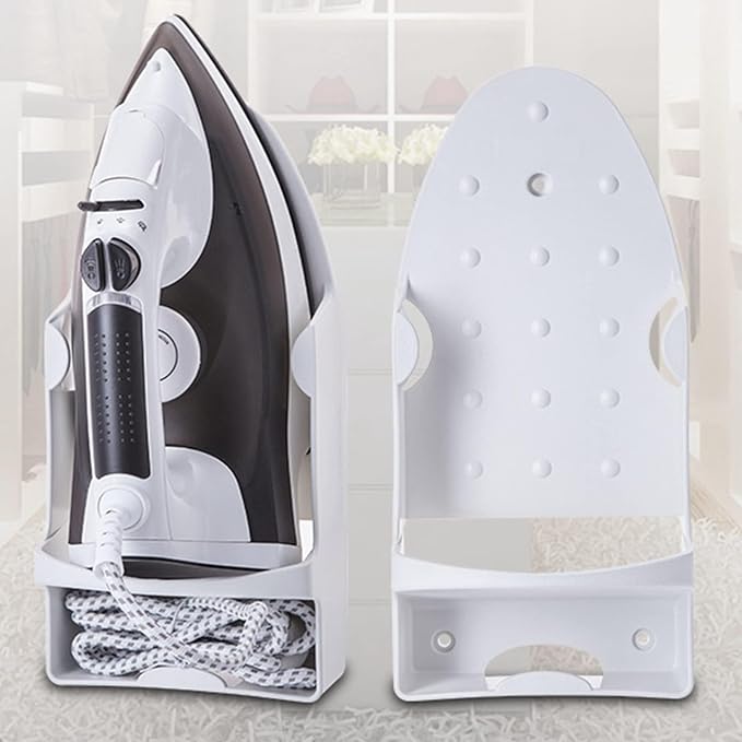 Wall Mount Ironing Board Hanger Iron Holder Space-Saving Household Bathroom - Image 6