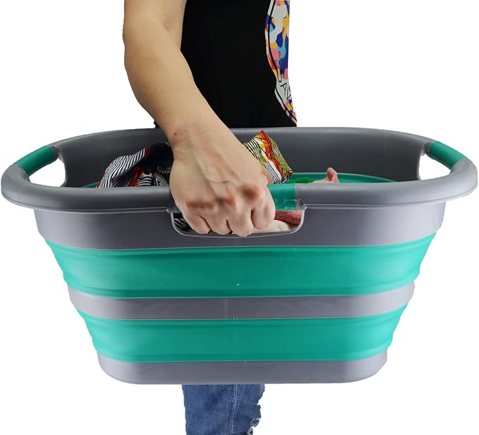 SAMMART 30L Collapsible Plastic Laundry Basket - Image 7