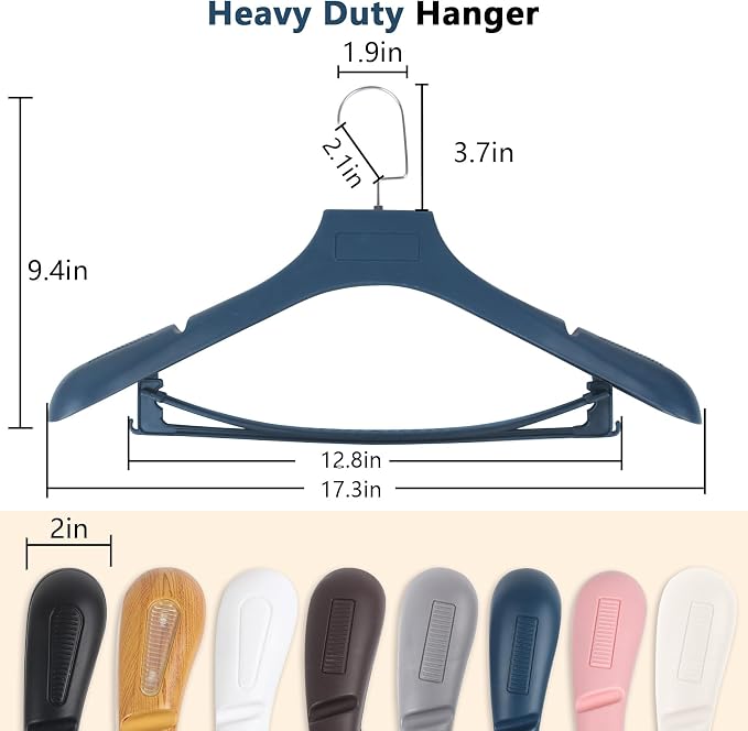 DEDU Plastic Extra Wide Shoulder Suit Hangers - Image 2