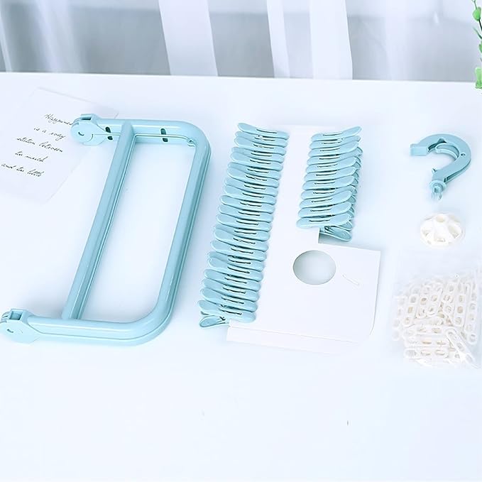Clothes Pins, 360 Degree Rotating Clip Hanger Laundry Drying Rack - Image 8