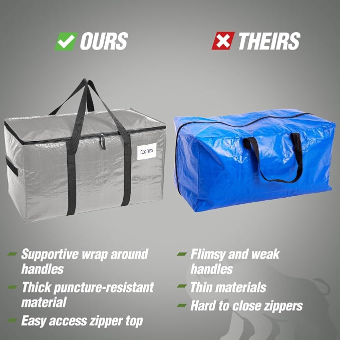 RUGGED RHINO Heavy Duty Extra Large Moving Bags, Durable Bag - Image 9