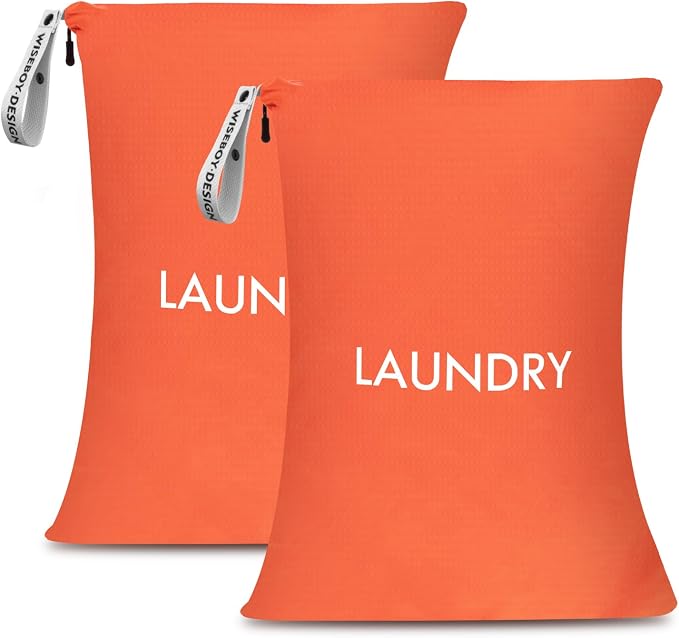 WiseBoy 2 Pack Laundry Bags, Travel Laundry Bag by WiseBoy
