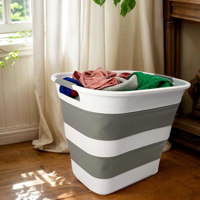 SAMMART 40L Collapsible Plastic Laundry Basket - Image 4