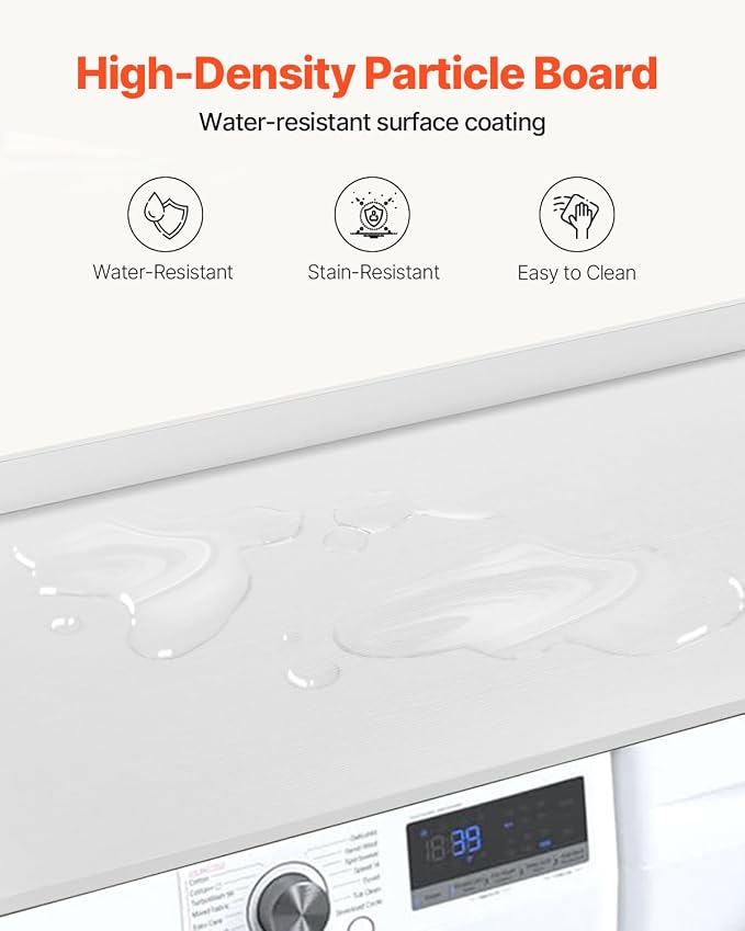 VEVOR Washer Dryer Countertop, Water-Resistant Laundry Machine Topper Cover - Image 4