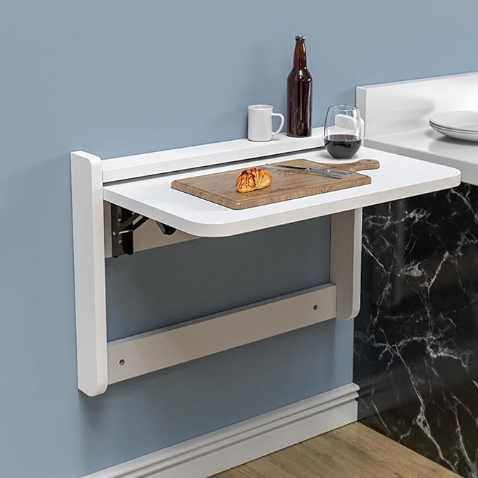 Fold Down Laundry Table, Home bar Foldable Floating nightstands，Floating - Image 2
