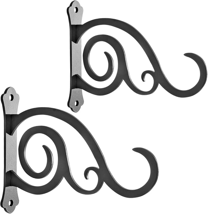 6-Inch Outdoor Indoor Decorative Iron Lantern Wall Hooks Hangers by HongKim