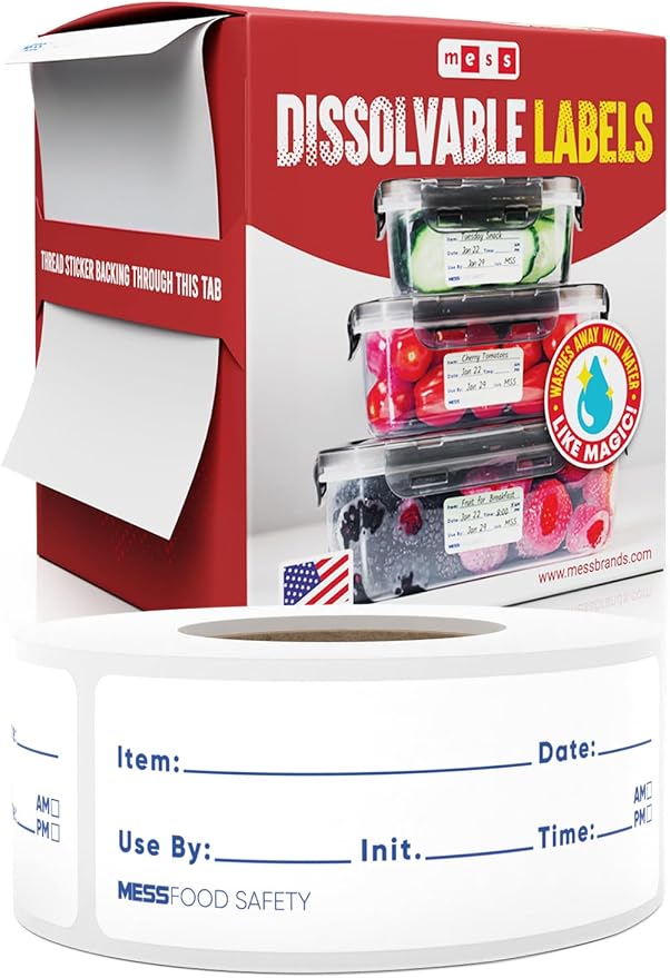 MESS Dissolvable Food Labels, 200/Roll by MESS