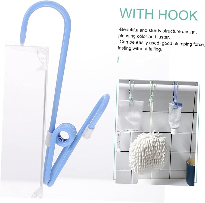 10pcs Hanging Hooks Clothes Clips Hooks Socks Drying Clip Kitchen Laundry - Image 8
