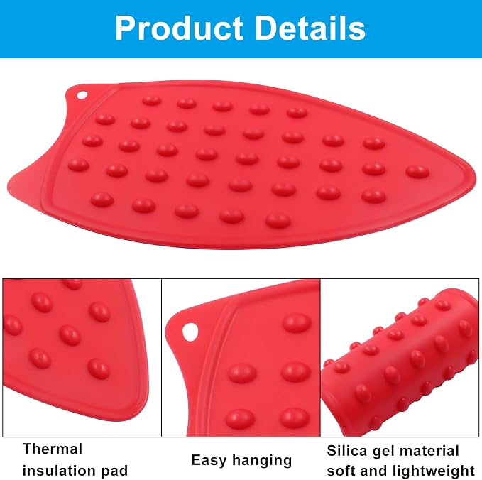 2 Pcs Silicone Iron Rest Pads Mat Iron Hot Heat Resistant Protective Pads - Image 4