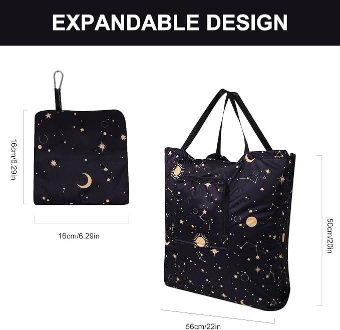 2 Pack Travel Laundry Bag with Handle and Drawstring, Expandable Foldable Dirty - Image 4