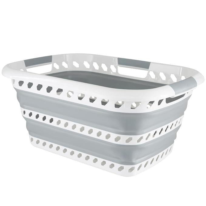 Collapsible Laundry Basket | Portable | Space Saver Storage | Hold 2 Loads | - Image 3