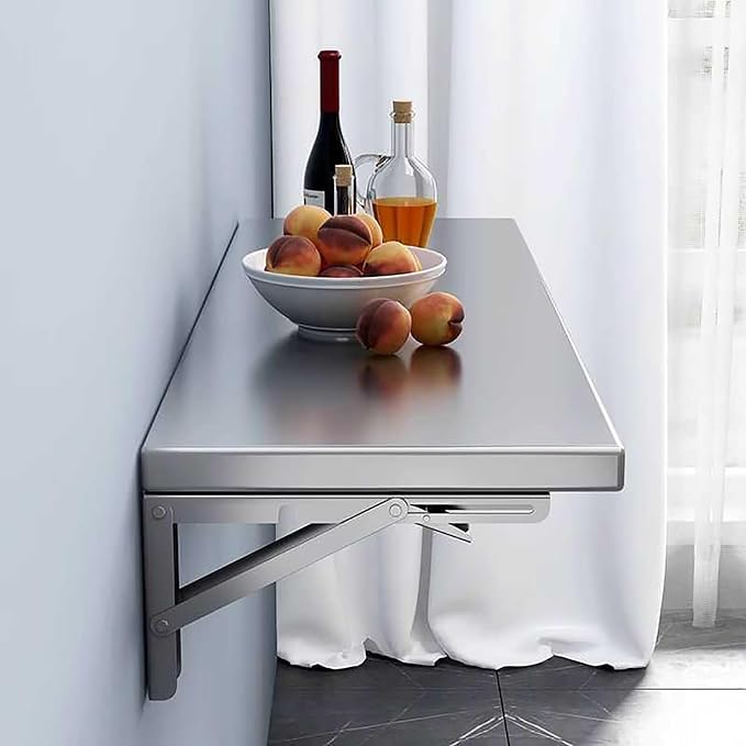 304 Stainless Steel Wall-Mounted Folding Table, Laundry Fold Down Table - Image 8