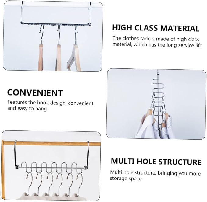 OUNONA 2sets Multi Hole Clothes Hangers - Image 6