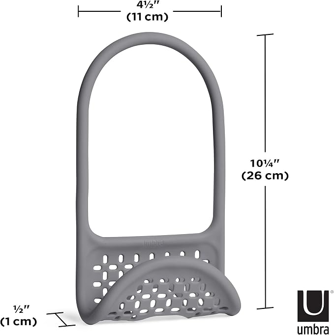 Umbra Sling Kitchen Sink Caddy Sponge Holder, Hangs Over Faucet or Divider - Image 3