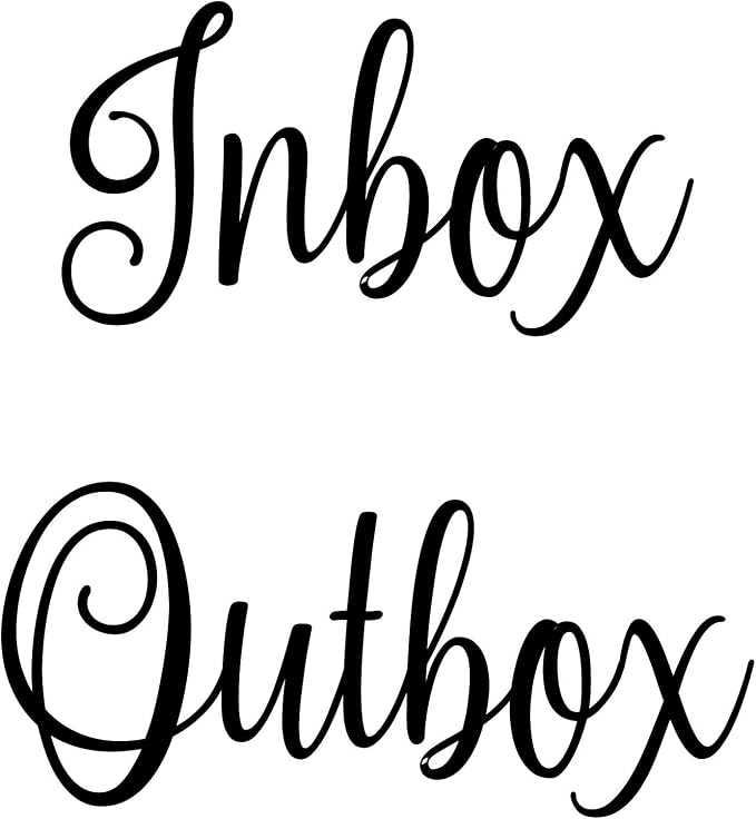 Inbox and Outbox Labels | Home Organization | Die Cut Vinyl Decals | Black by MinglewoodTrading