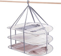 3 Tier Folding Mesh Clothes Drying Rack, Stackable Sweater Drying Rack by WEISGJA