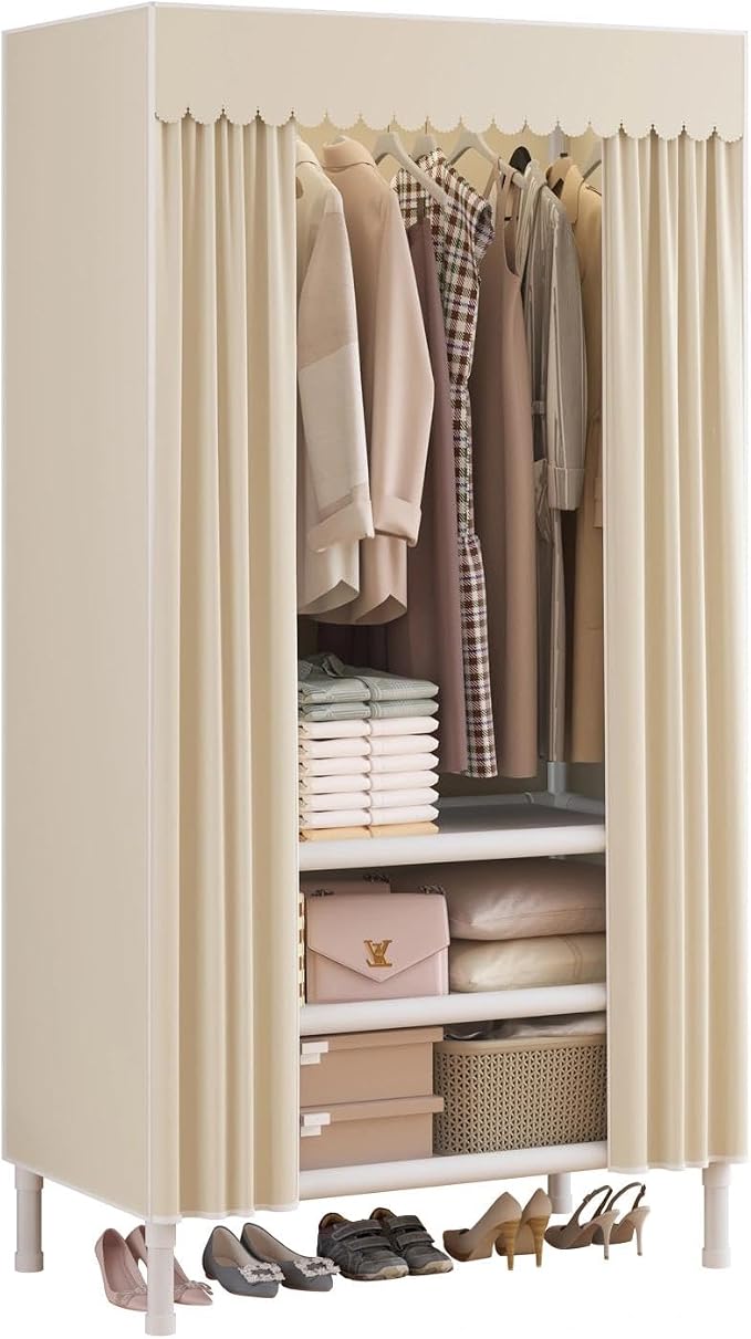 Portable Closet, Garment Rack, Heavy Duty Clothes Rack by WEALTHYHEART