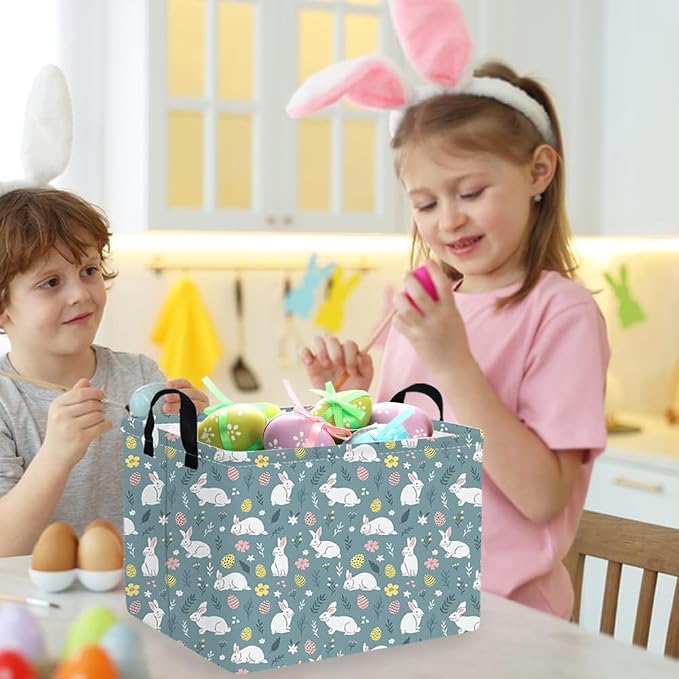 Rectangular Easter basket, Easter basket empty, Kids Storage Baskets - Image 2