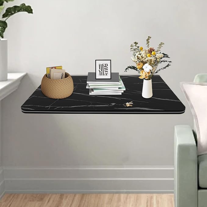 Folding Wall Mount Desk, Floating Computer Desk Fold Down Table - Image 4