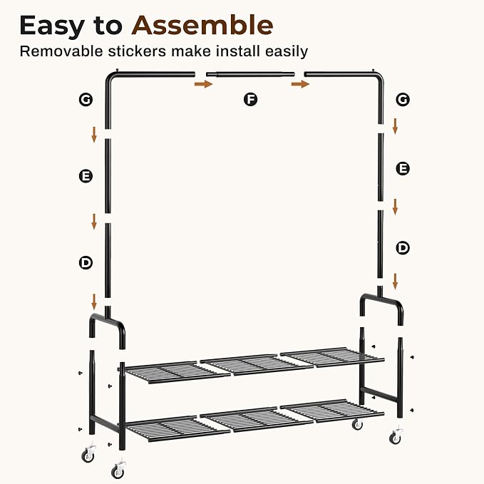 MISSLO Heavy Duty Clothes Rack - Image 7