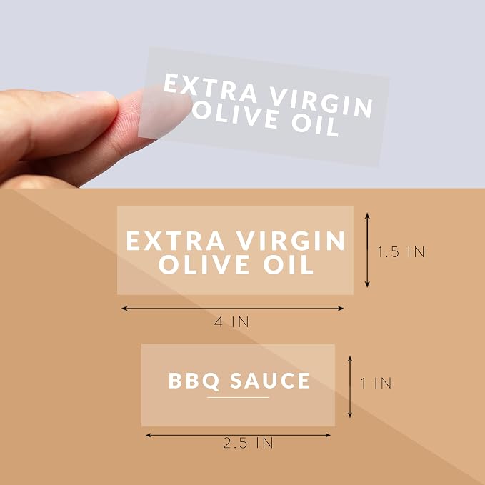 SAVVY & SORTED Oil Vinegar and Condiment Labels, 128 Preprinted Pantry Stickers - Image 2